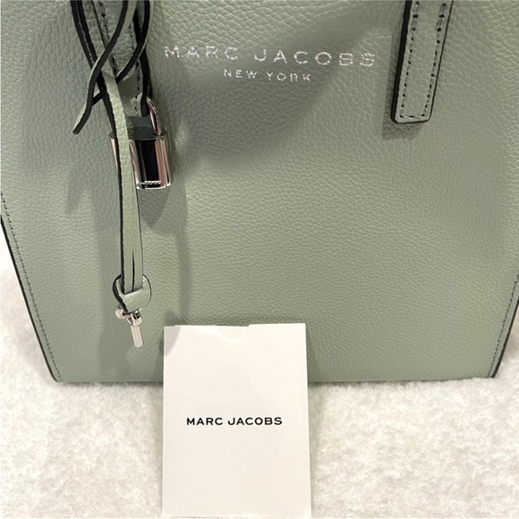 NWT Marc Jacobs Mini Grind satchel Tote bag Mint green color w crossbody strap - Picture 2 of 13